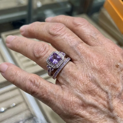 Valeria Promise Ring Set | White Gold