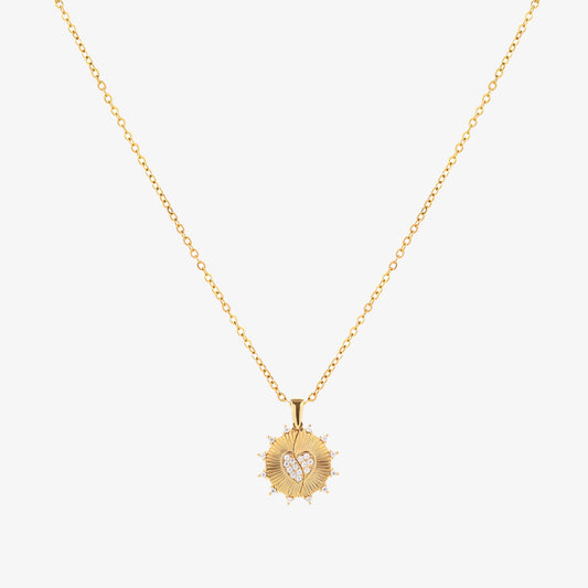 Sunray Love Necklace | Gold