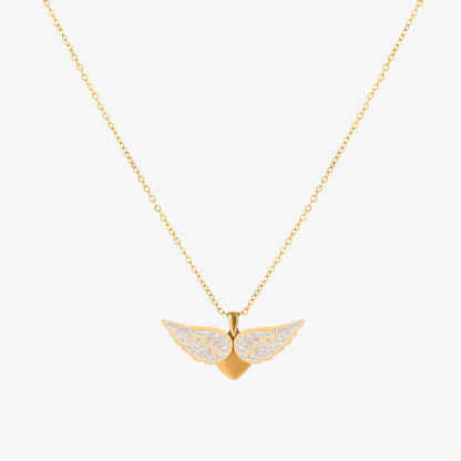 Soaring Angel Wings Necklace | Gold