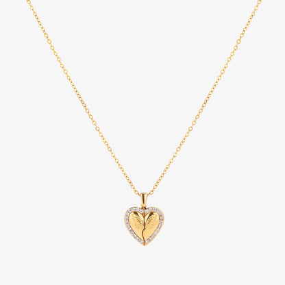 Butterfly Heart Necklace | Gold