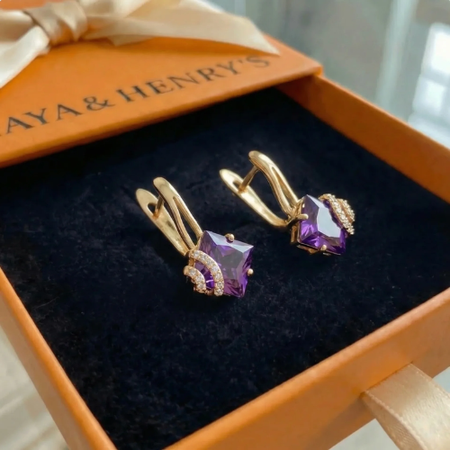 Zephira Crownlight Pave Earrings | Rose Gold