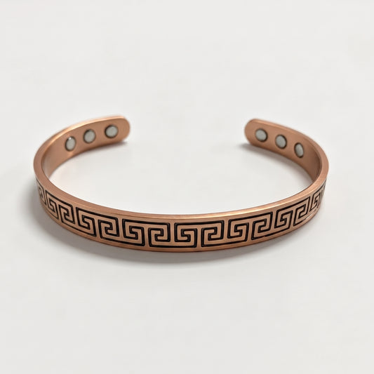 Greek Key Copper Bracelet