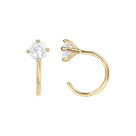 Spark Tip Hoops | Gold