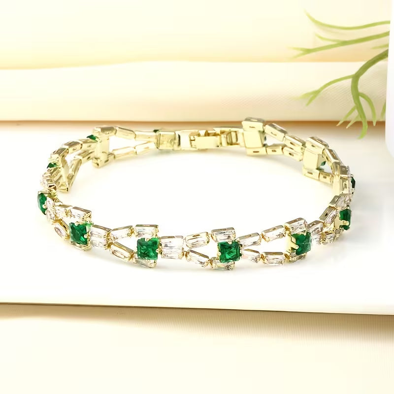 Verde Link Tennis Bracelet | Gold