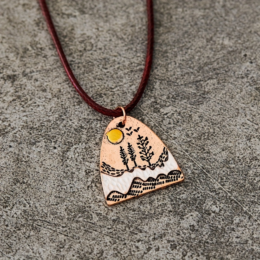 Etta Horizon Copper Necklace