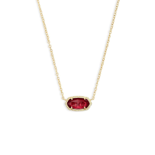 Classic Oval Ruby Necklace | Gold