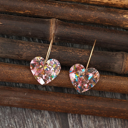 Sugarplum Heart Drop Earrings | Gold