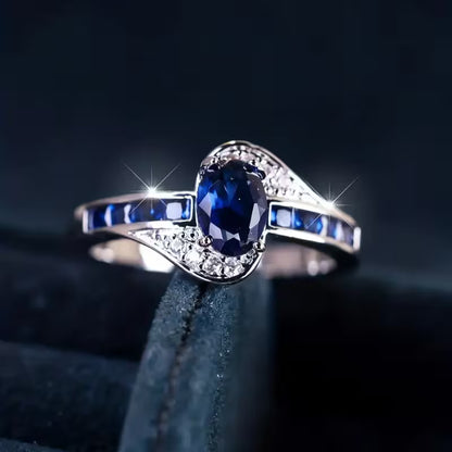 Sapphire Flow Ring | White Gold