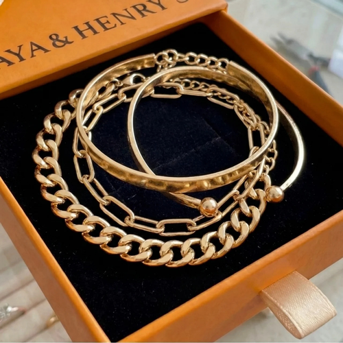 Elan Mercer Bracelet Set | Gold