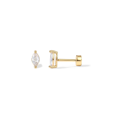Pear Cut Studs | Gold