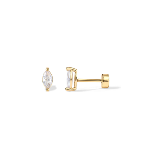 Pear Cut Studs | Gold