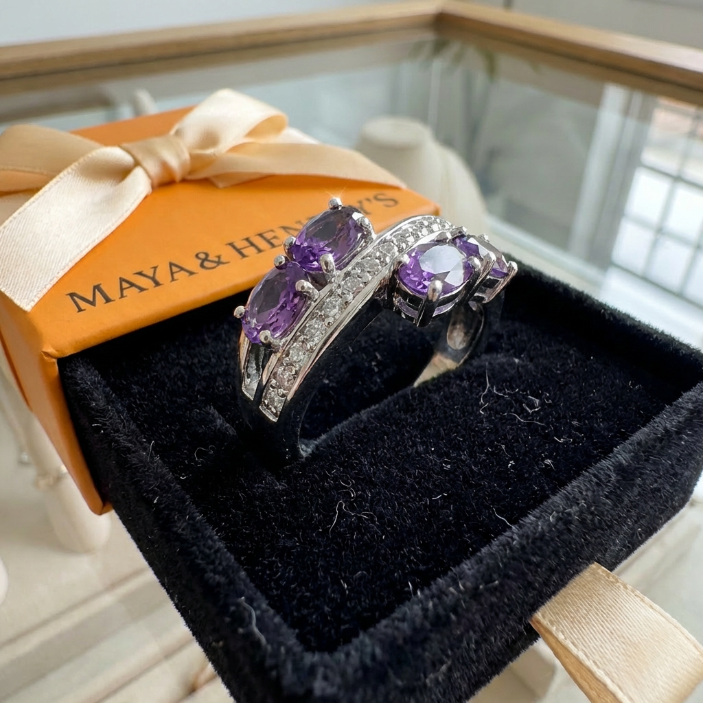 Lavender Flow Ring | White Gold