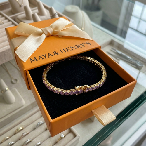 Amethyst Tennis Bracelet | Gold