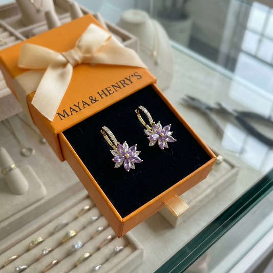 Amethelis Flora Earrings | Gold