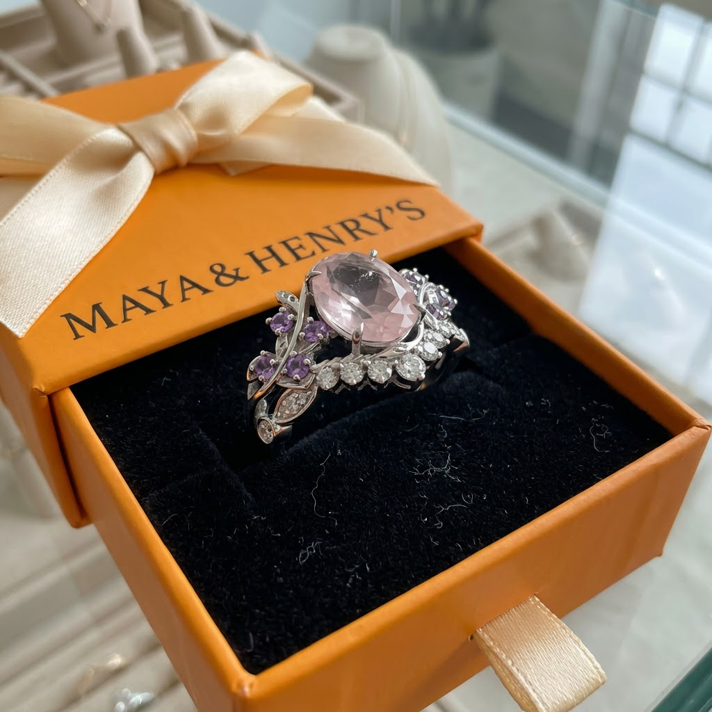 Miravelle Leafglow Ring Set | White Gold