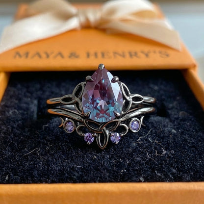 Amethyst Layers Ring | White Gold