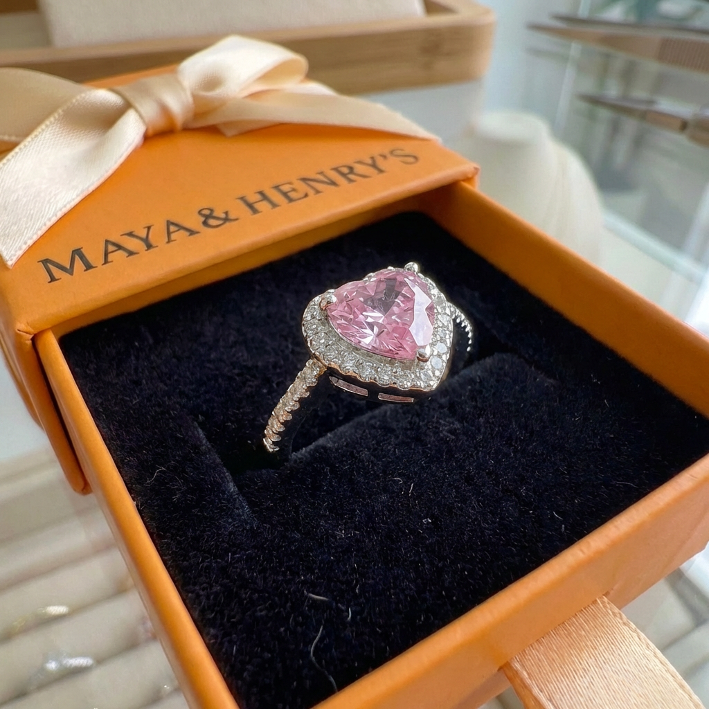 Rosekiss Heart Ring | White Gold