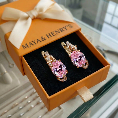 Rose Dawn Drop Earrings | Gold