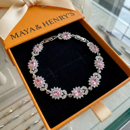 Iridessa Pinkthorn Bracelet | White Gold