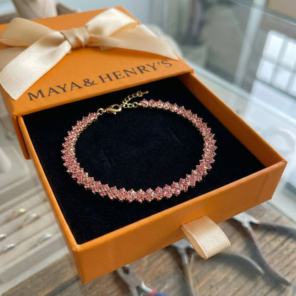 Rose Ember Line Necklace | Gold