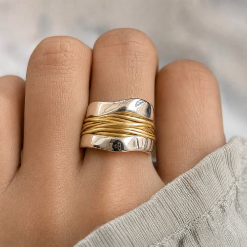 Silvergold Tether Ring | Mixed Gold