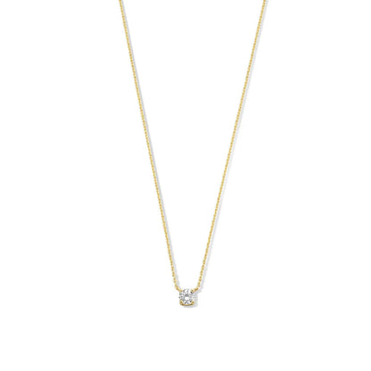 Cléa Moissanite Stone Necklace | Gold