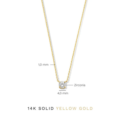 Cléa Moissanite Stone Necklace | Gold