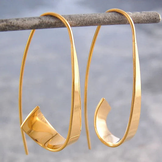 Vintage Spiral Earrings | Gold