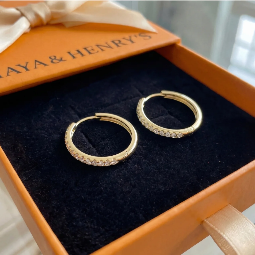 Sorel Pave Earrings | Gold