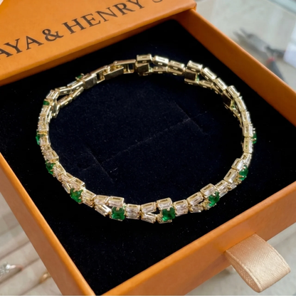 Verde Link Tennis Bracelet | Gold