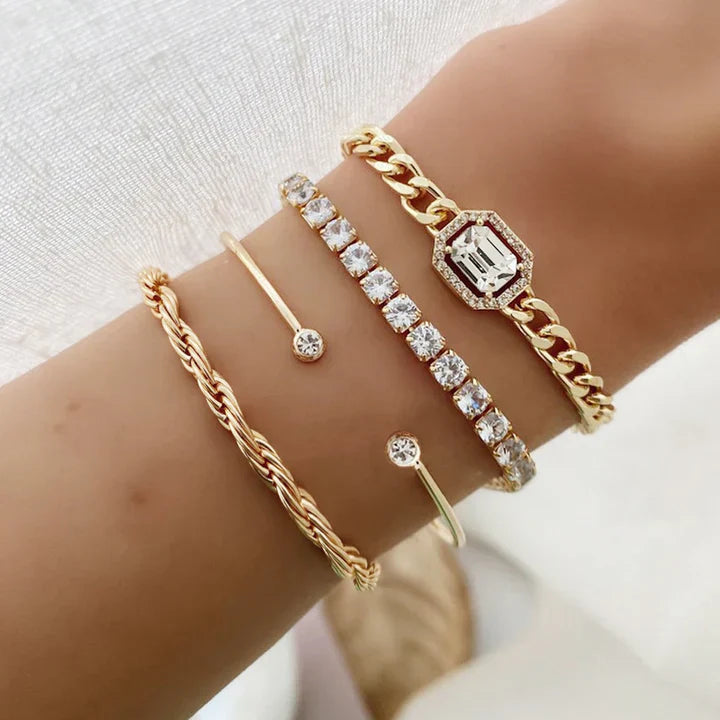 Domitia Calvina Bracelet Set | Gold